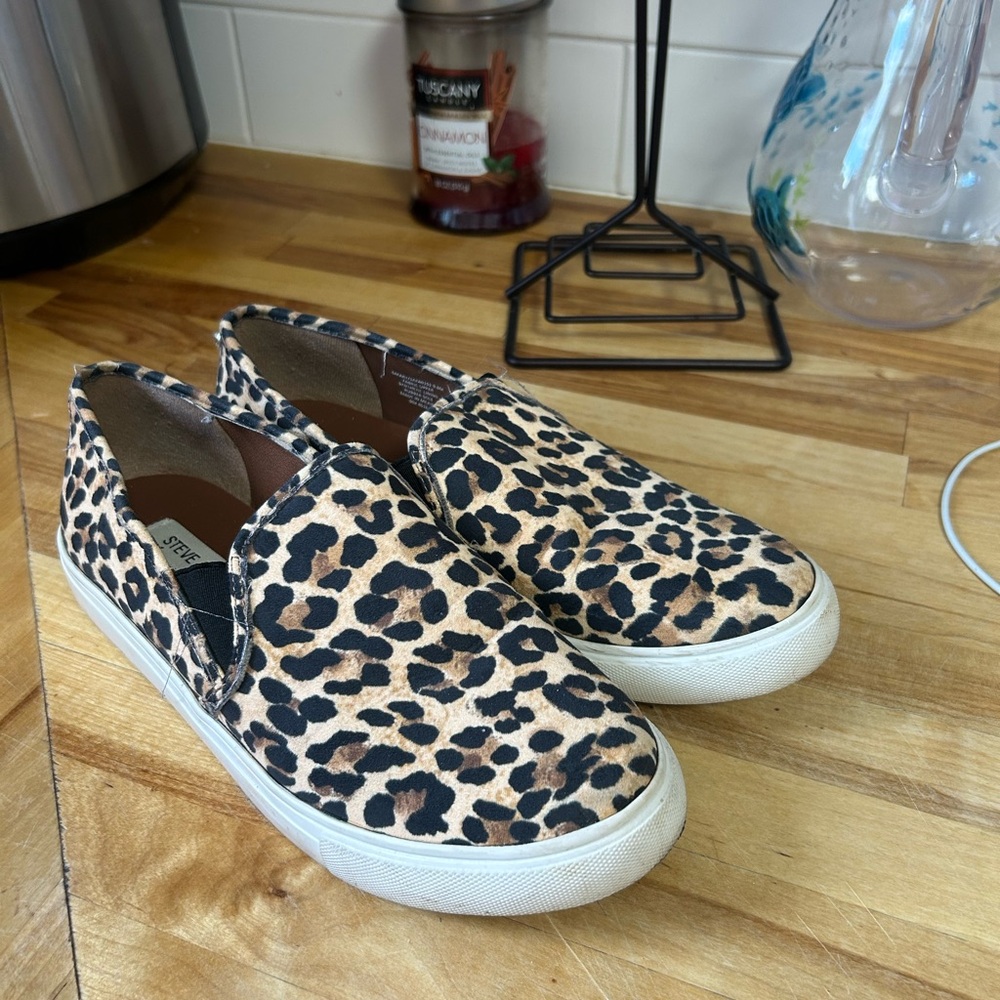 Steve Madden Animal Print Slip-On Sneakers